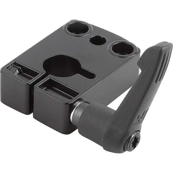 Mounting Plate, D=10 33X15X47 Aluminum, Comp:Plastic